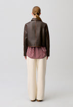 Cropped Vintage Leather Jacket
