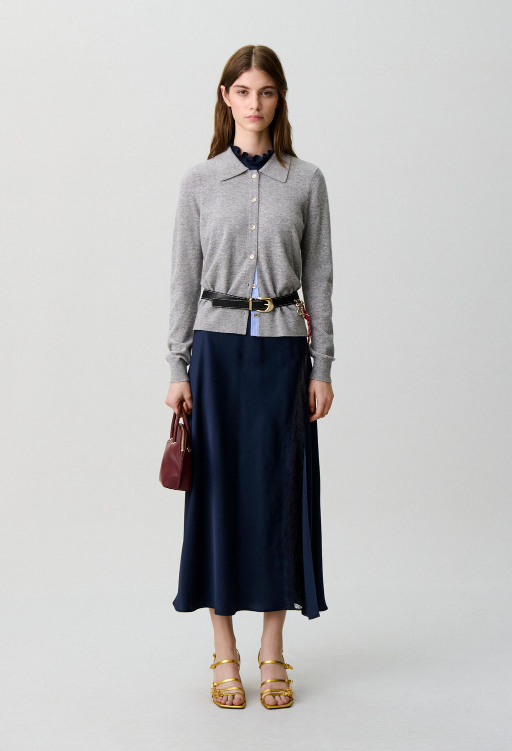 Fitted wool cardigan