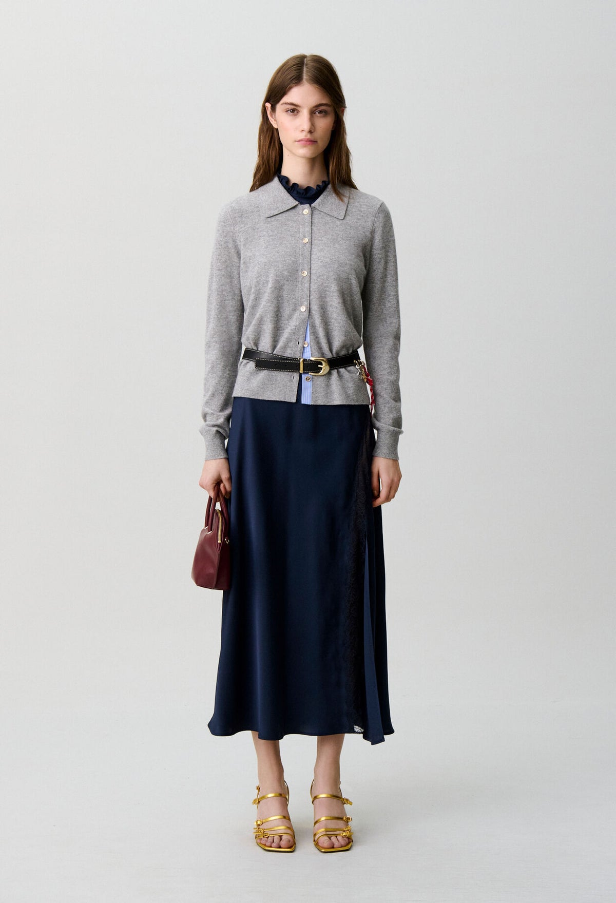 Fitted wool cardigan