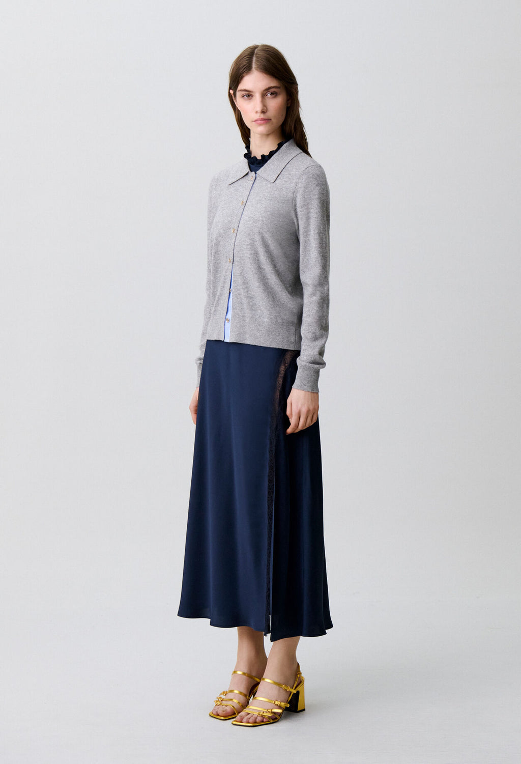 Fitted wool cardigan