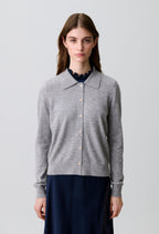 Fitted wool cardigan