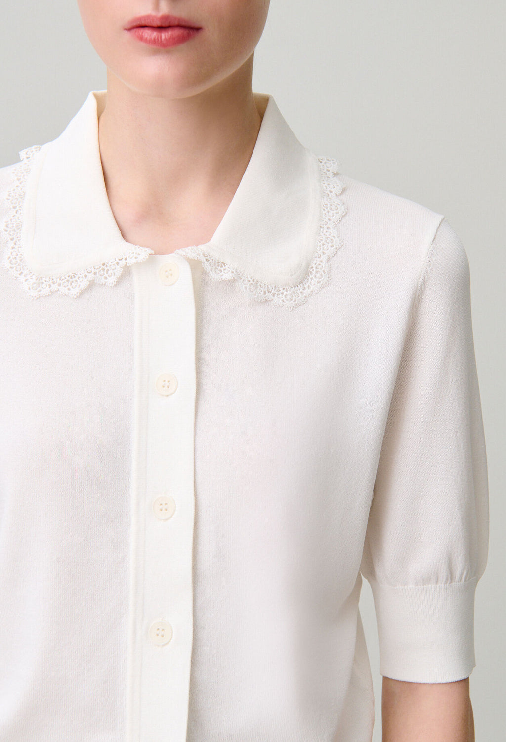 Lace knit cardigan