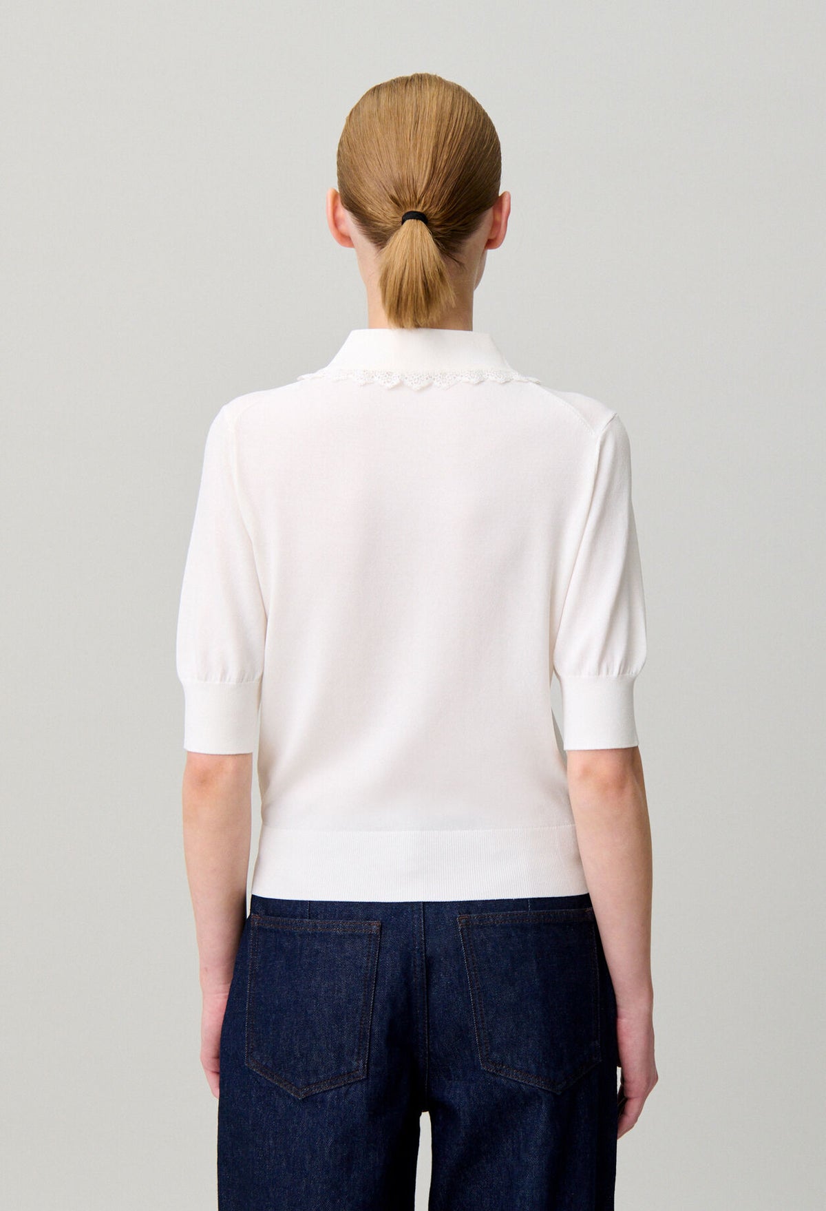 Lace knit cardigan