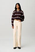 Striped knitted cardigan