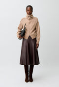 Brushed effect knit cardigan
