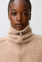 Brushed effect knit cardigan