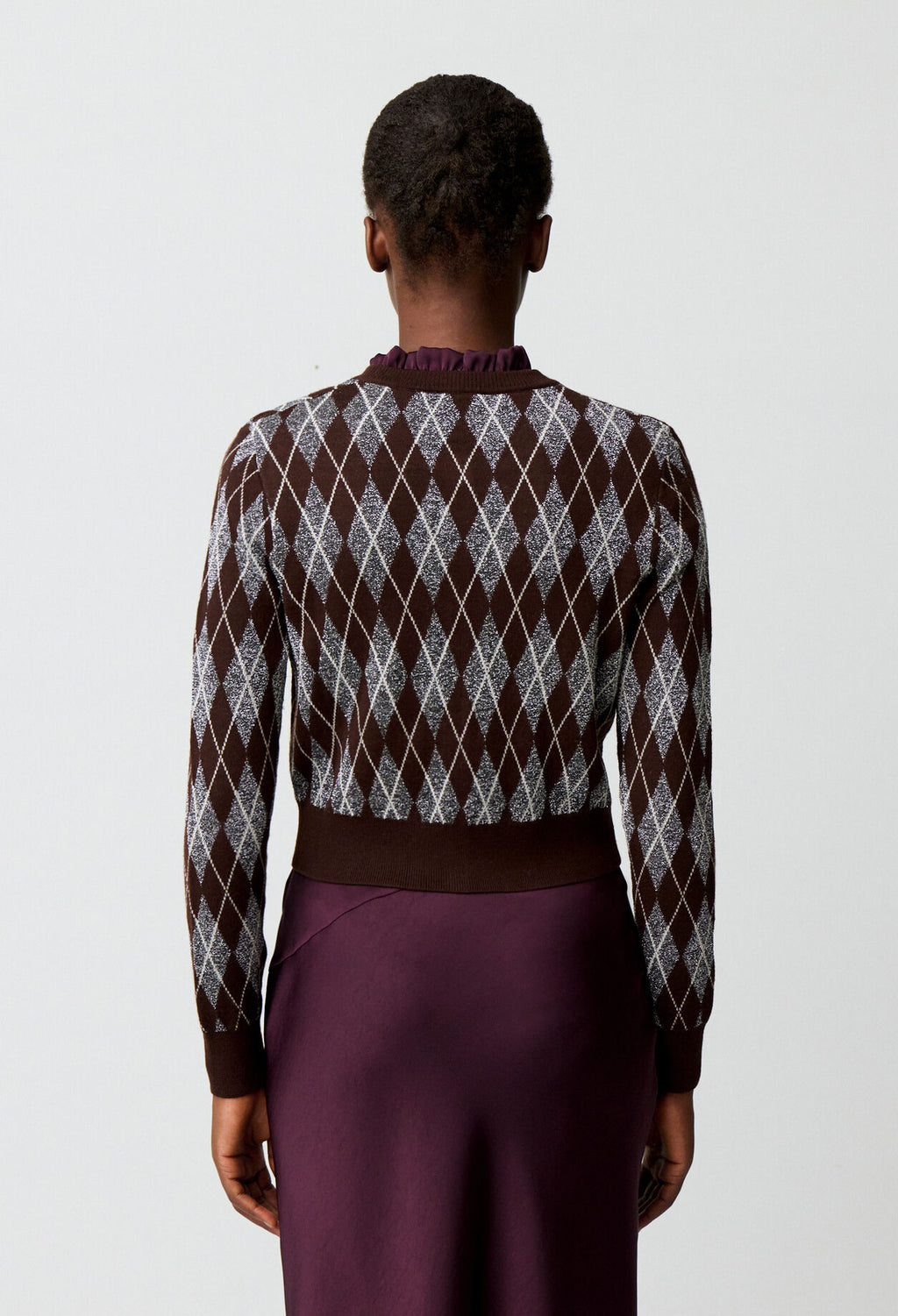 Argyle knitted cardigan
