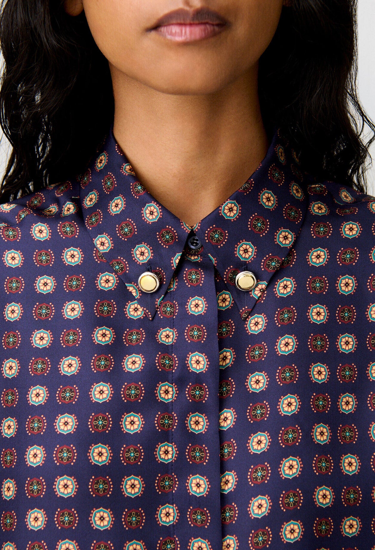 Printed silk shirt