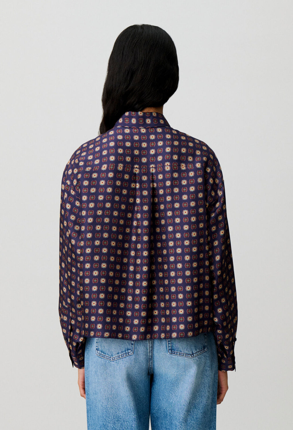 Printed silk shirt