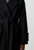 Mid-length wool blend coat