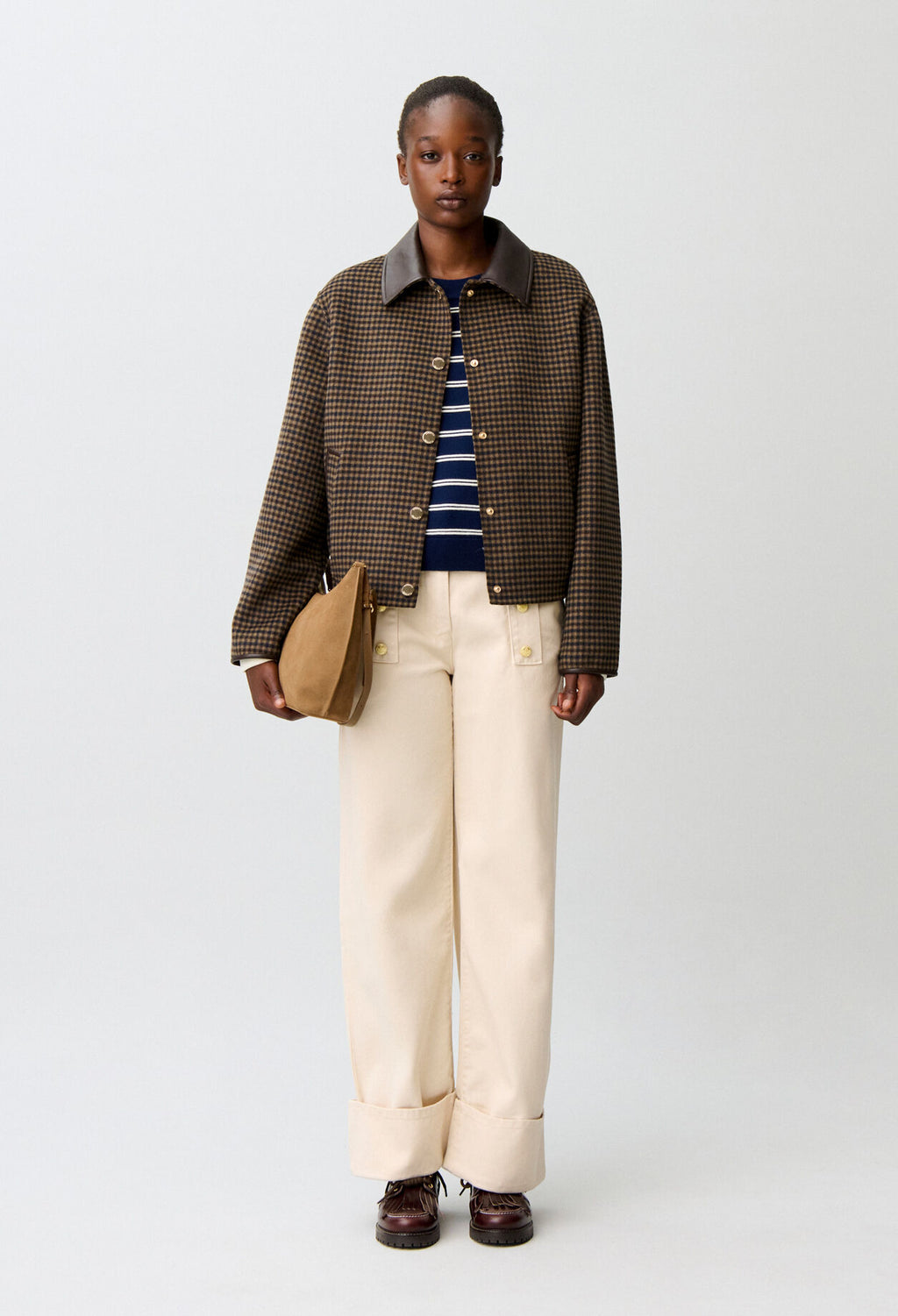 Short wool blend coat