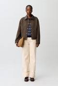 Short wool blend coat