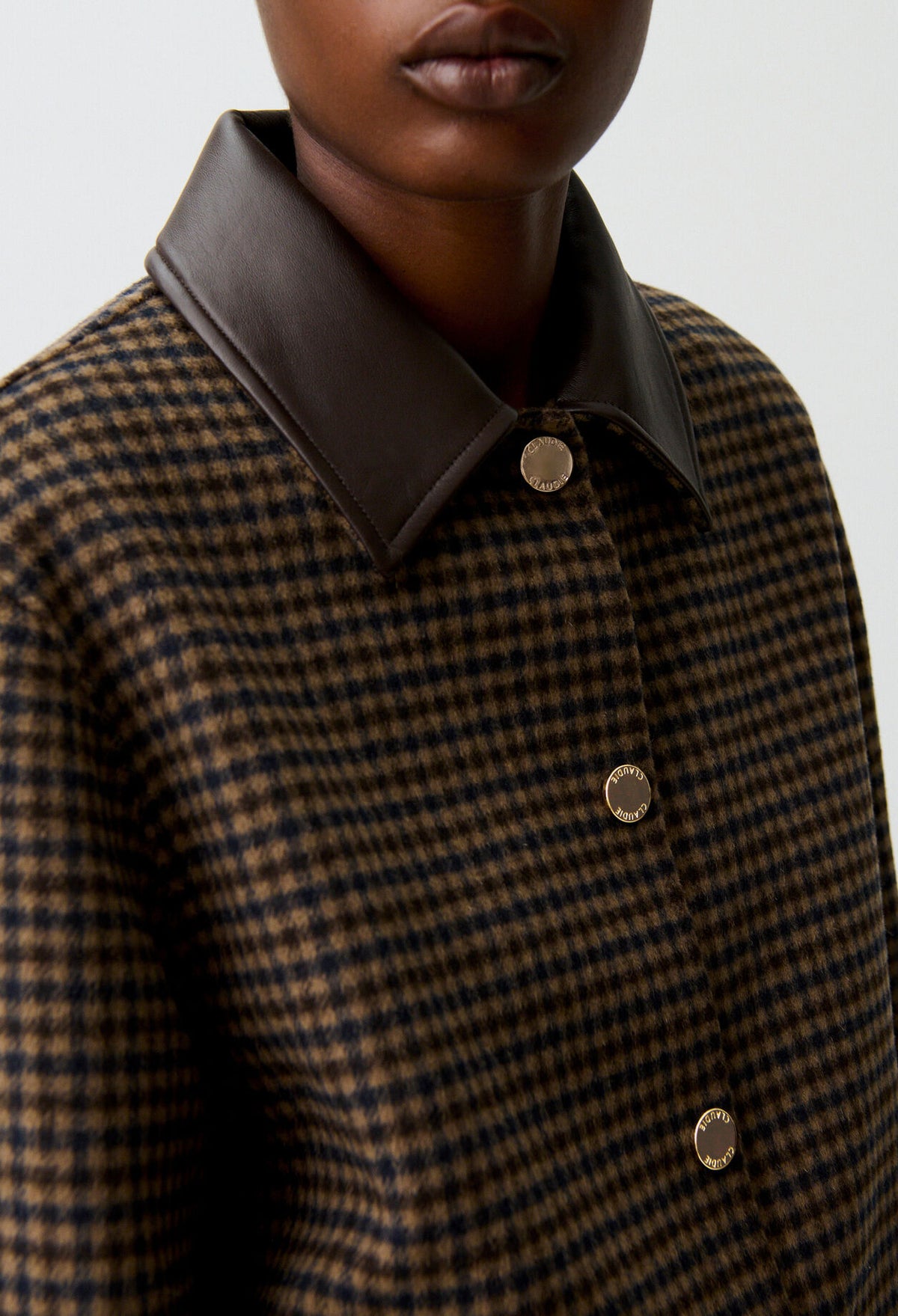 Short wool blend coat