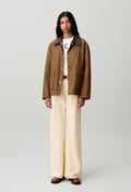 Short waxed parka