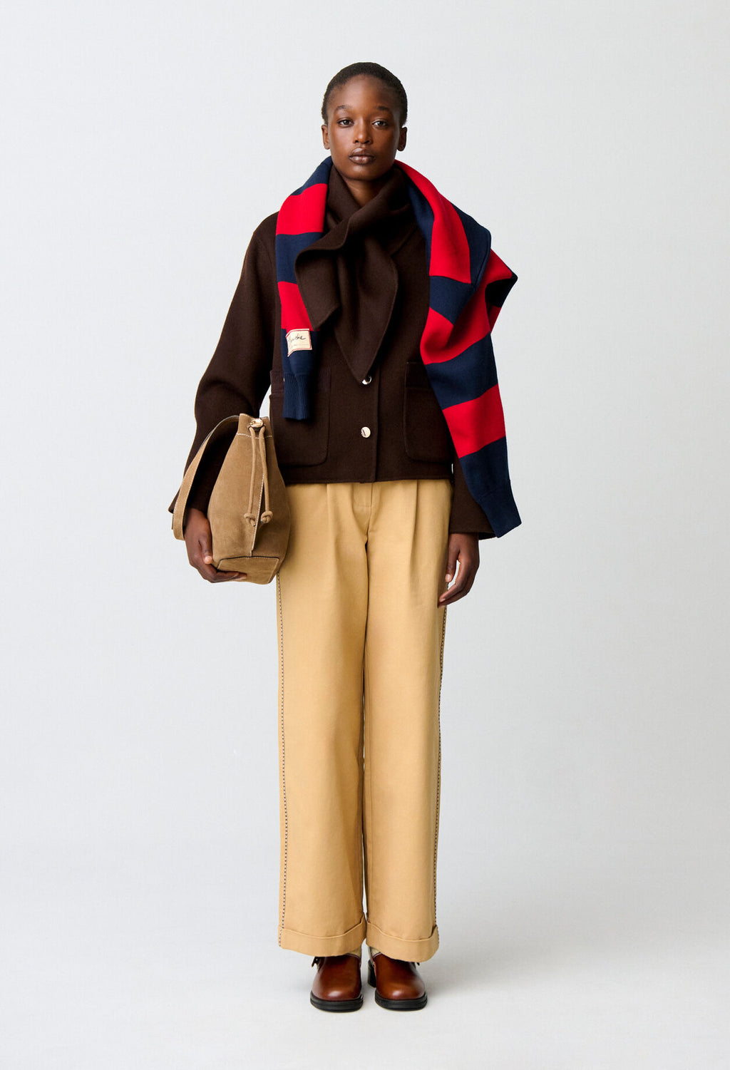 Short wool blend coat
