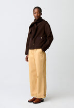 Short wool blend coat