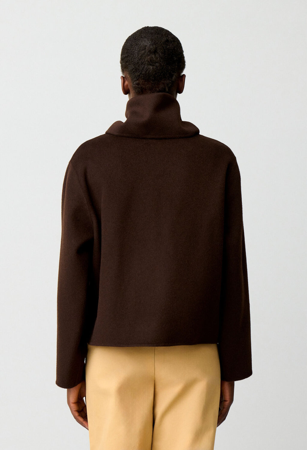 Short wool blend coat