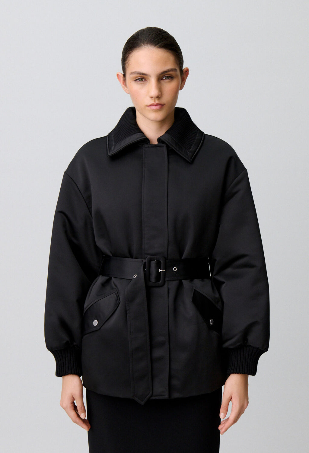 Satin Puffer Coat