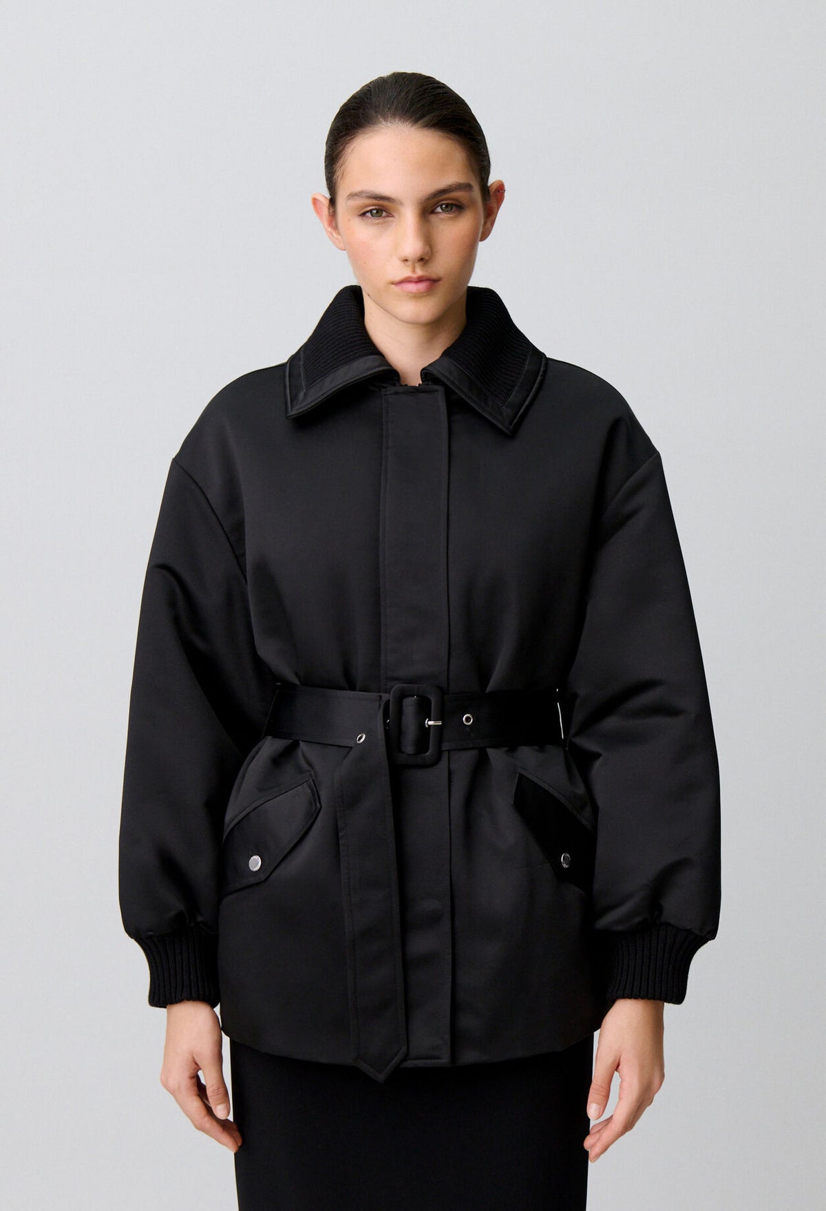 Satin Puffer Coat