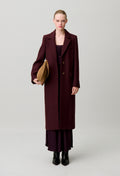 Long wool blend coat