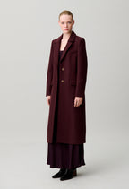 Long wool blend coat