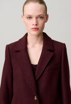 Long wool blend coat