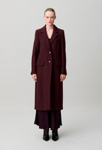 Long wool blend coat