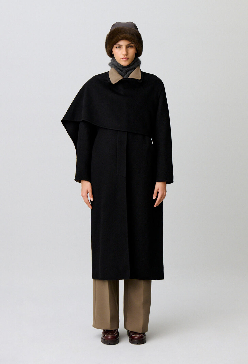 Long draped coat