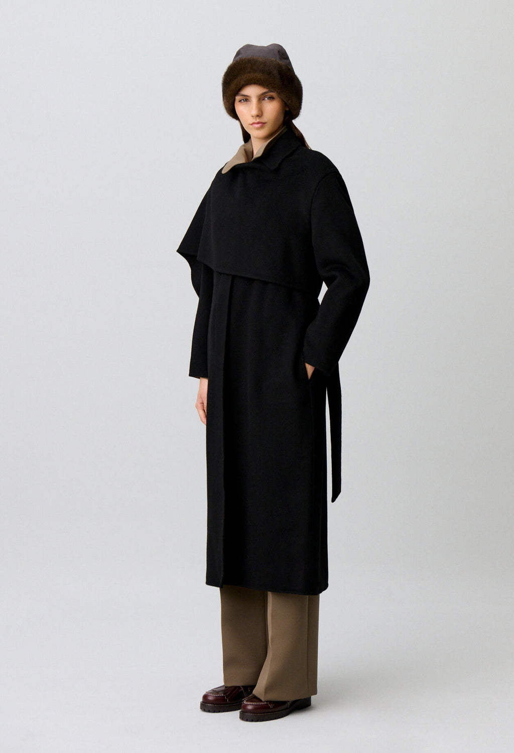 Long draped coat
