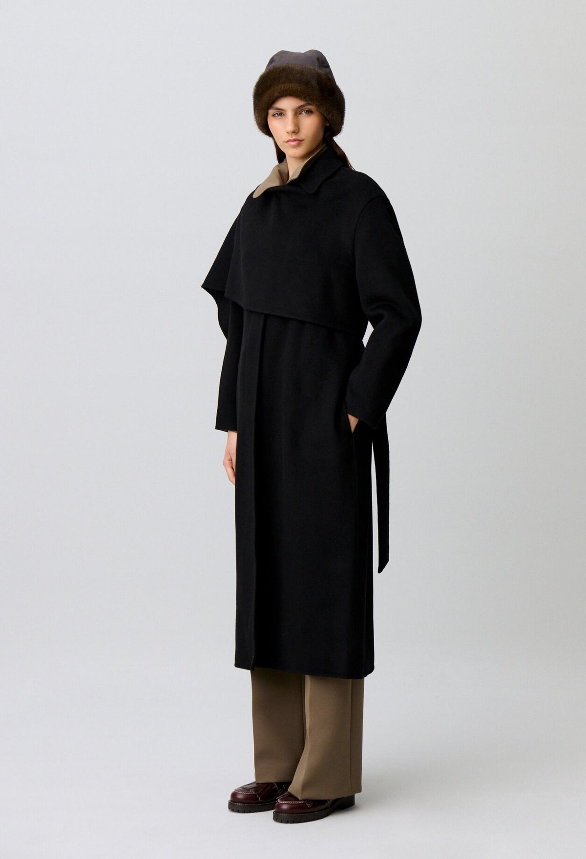 Long draped coat