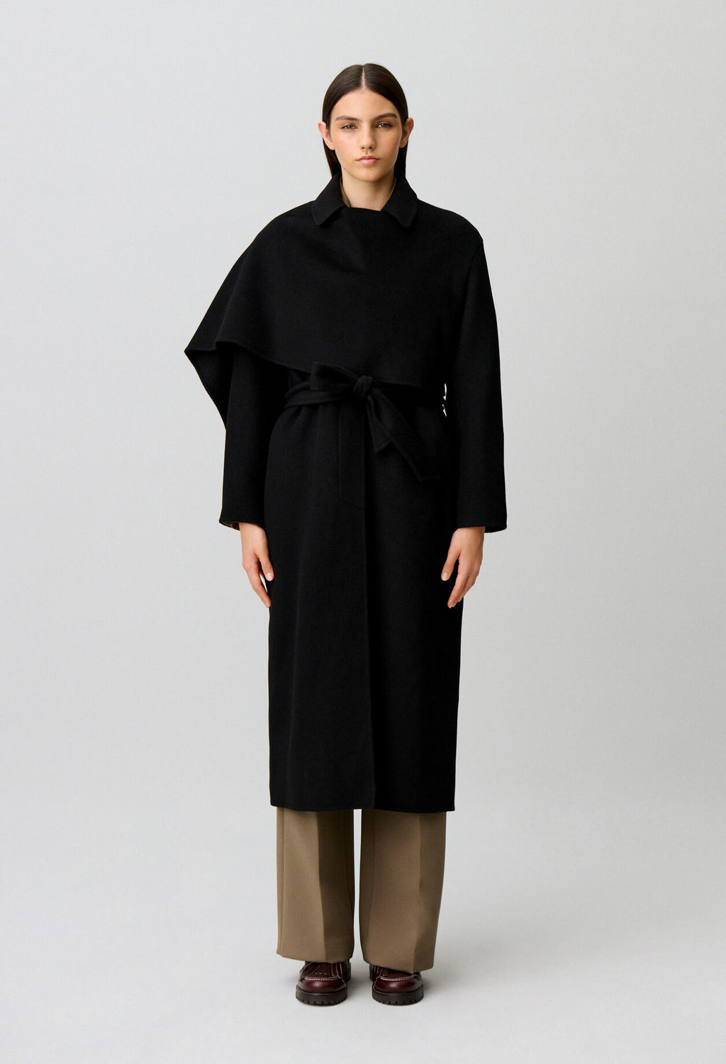 Long draped coat