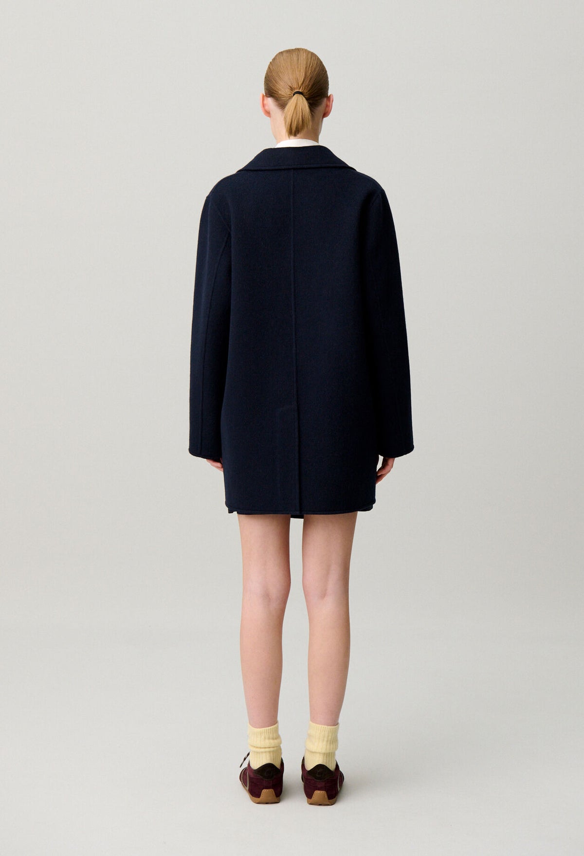 Tailored collar wool coat