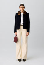 Short wool blend coat