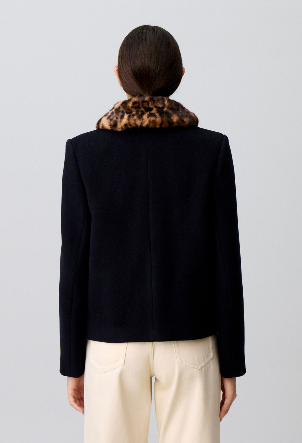 Short wool blend coat
