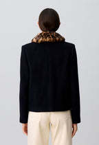 Short wool blend coat