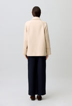 Short peacoat with shirt collar