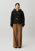 Short oversized high-neck puffer