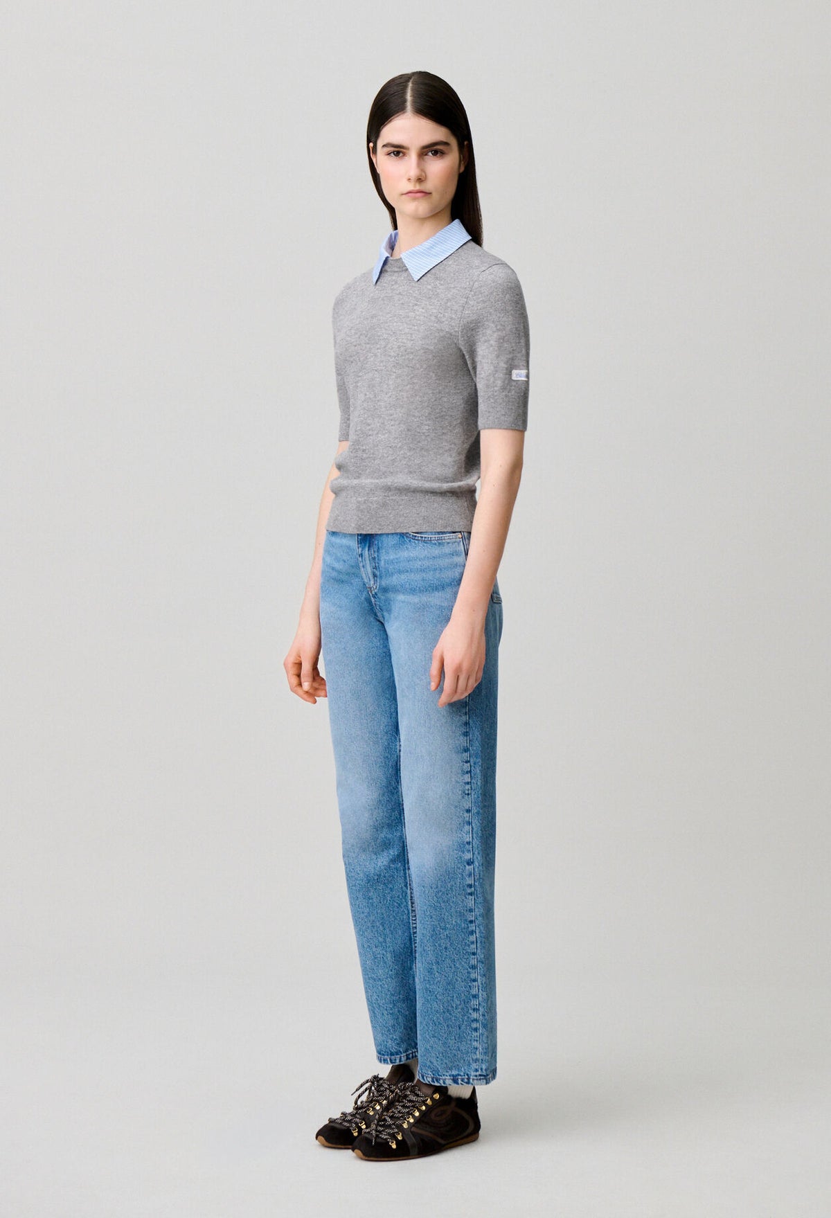 Layered wool jumper