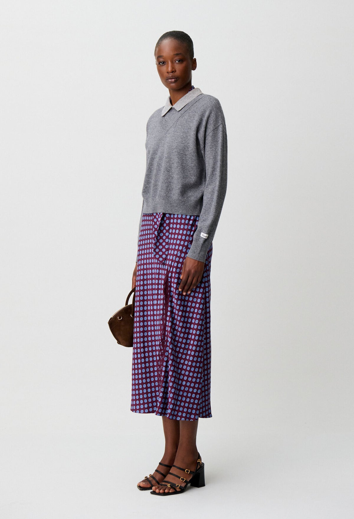 V-neck wool jumper