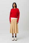V-neck wool jumper