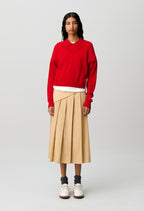 V-neck wool jumper
