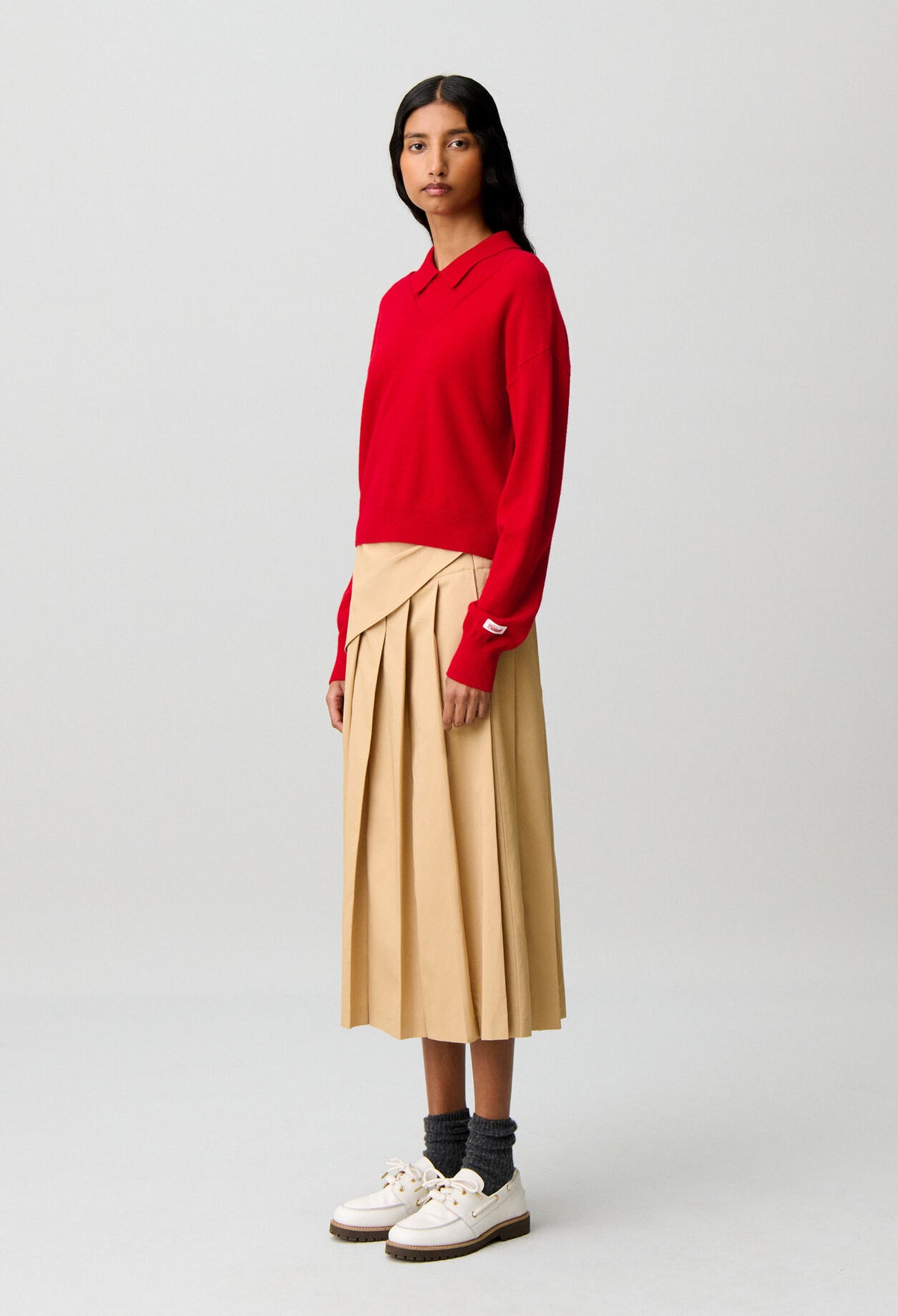V-neck wool jumper