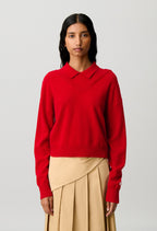 V-neck wool jumper