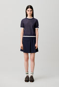 Contrast knit jumper