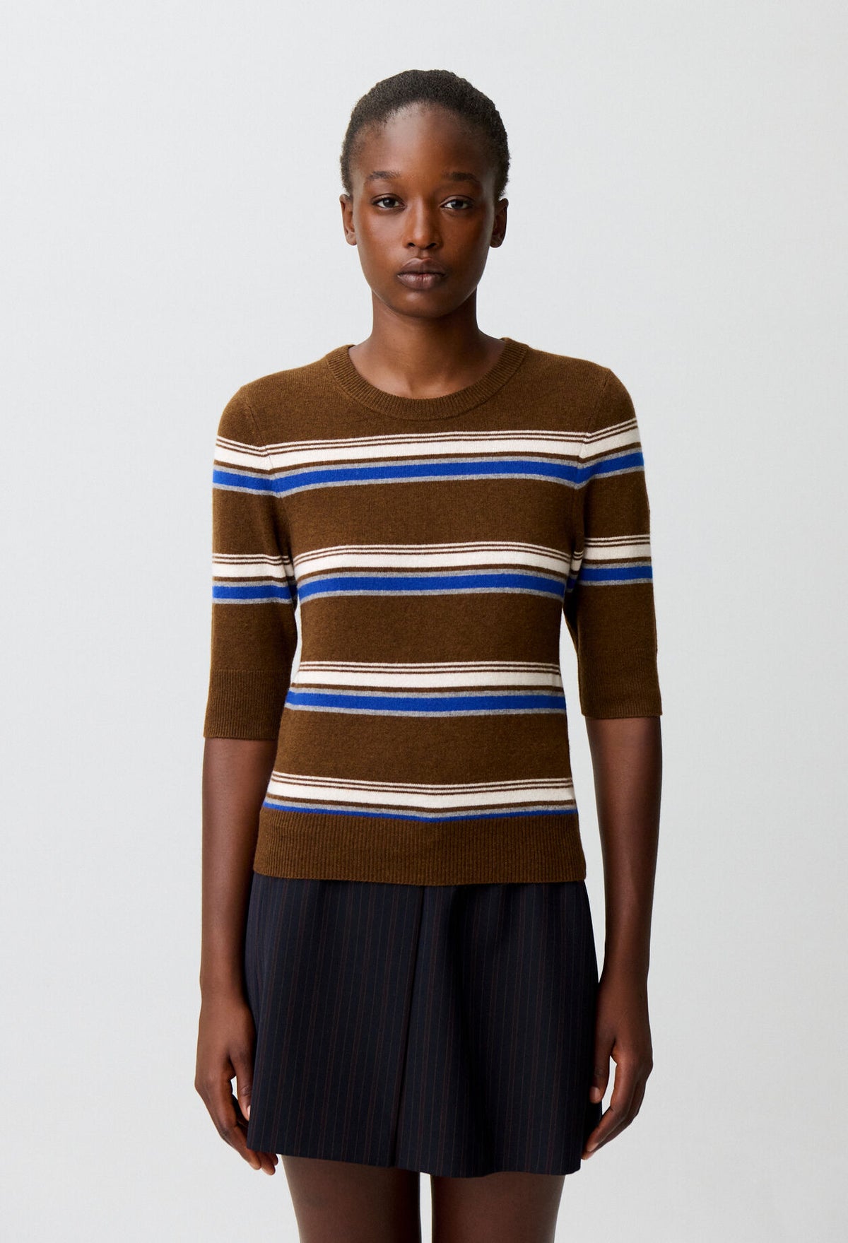 Striped round neck jumper