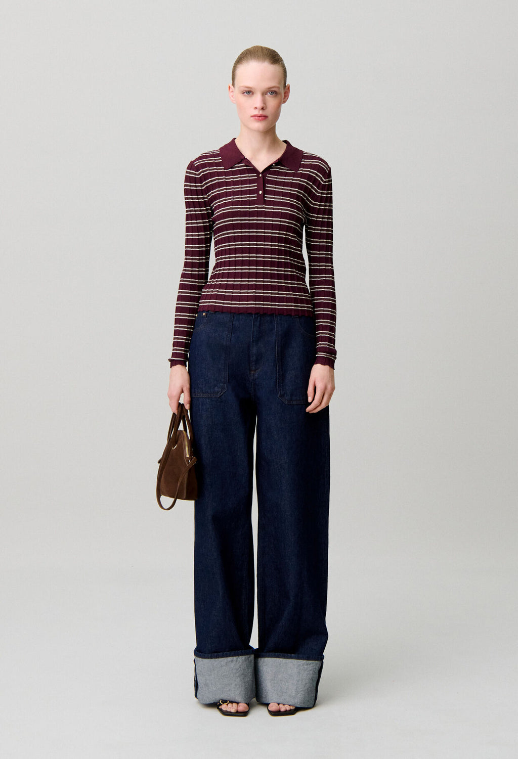 Multicoloured striped knit jumper