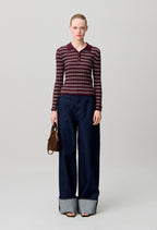 Multicoloured striped knit jumper