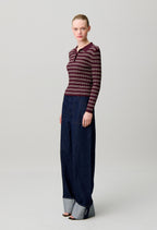 Multicoloured striped knit jumper