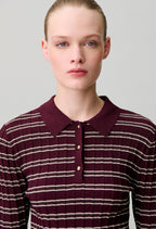 Multicoloured striped knit jumper