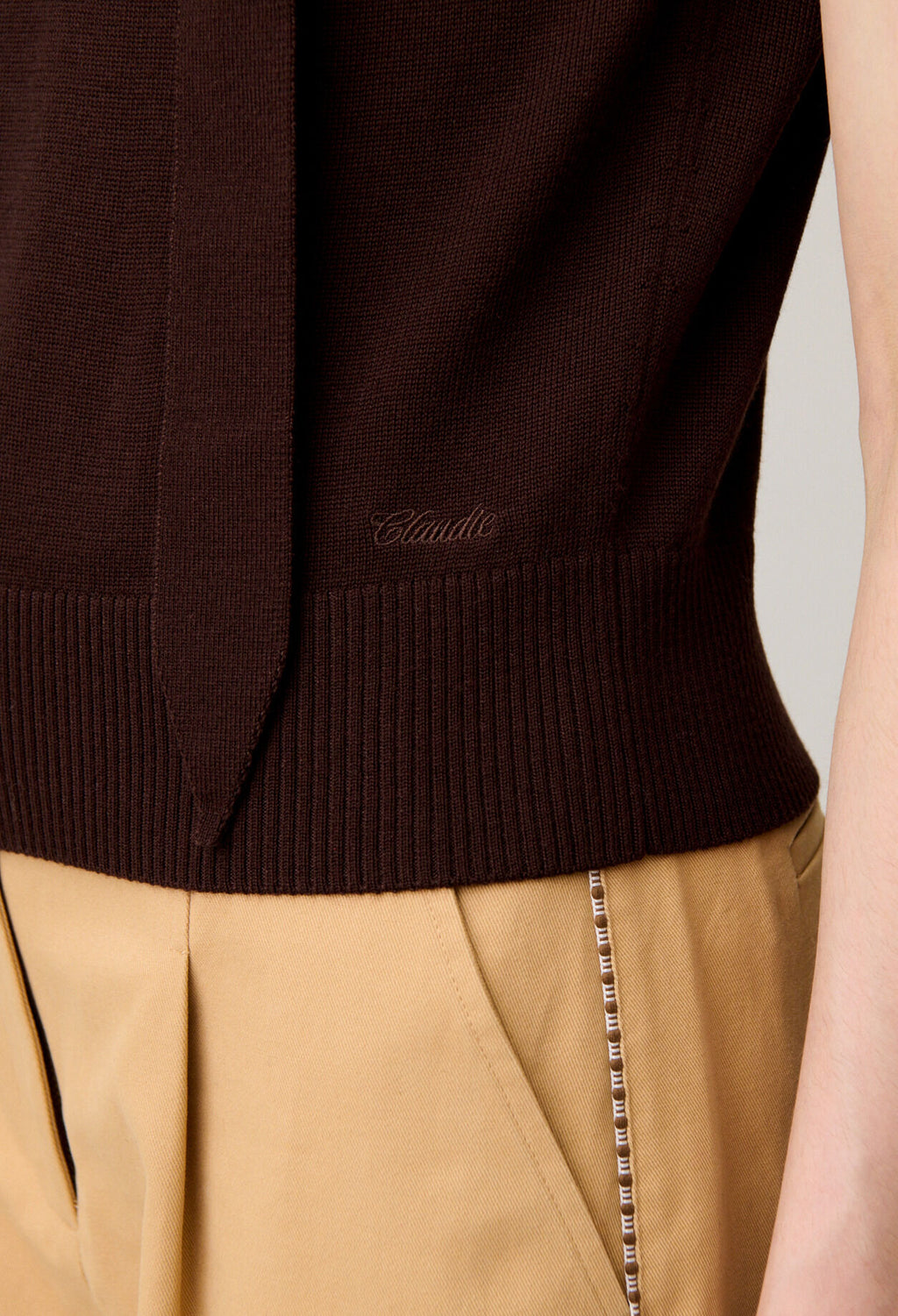 Layered wool jumper